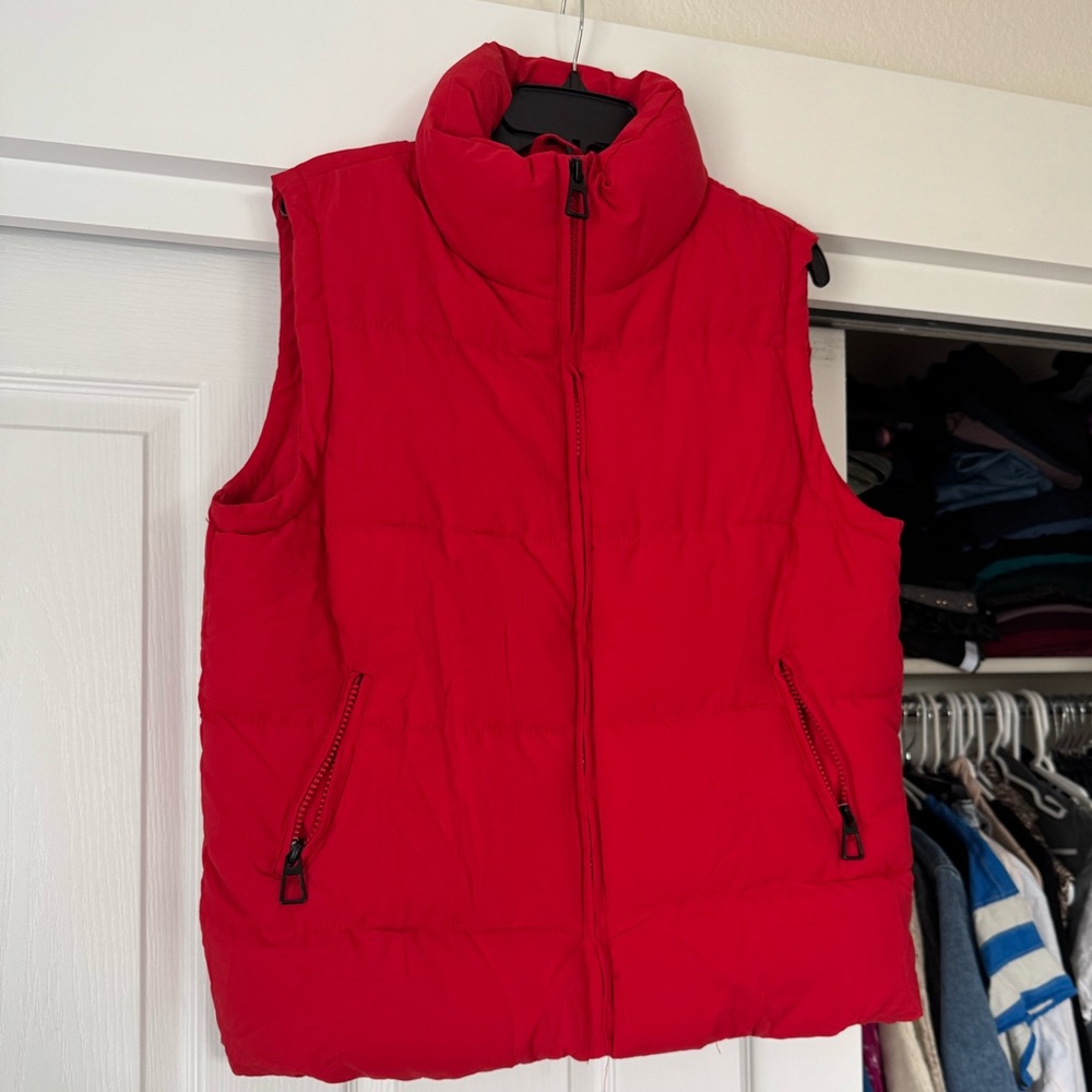 Red Women's Puffer Vest